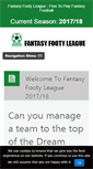 Mobile Screenshot of fantasyfootyleague.com